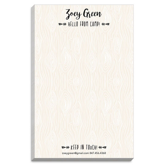 Woodgrain Style Camp Notepads